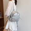 Xiaoxiang Style Diamond Backpack Women's New Fashion Fashion College Style Backpack Large Capacity Handbag