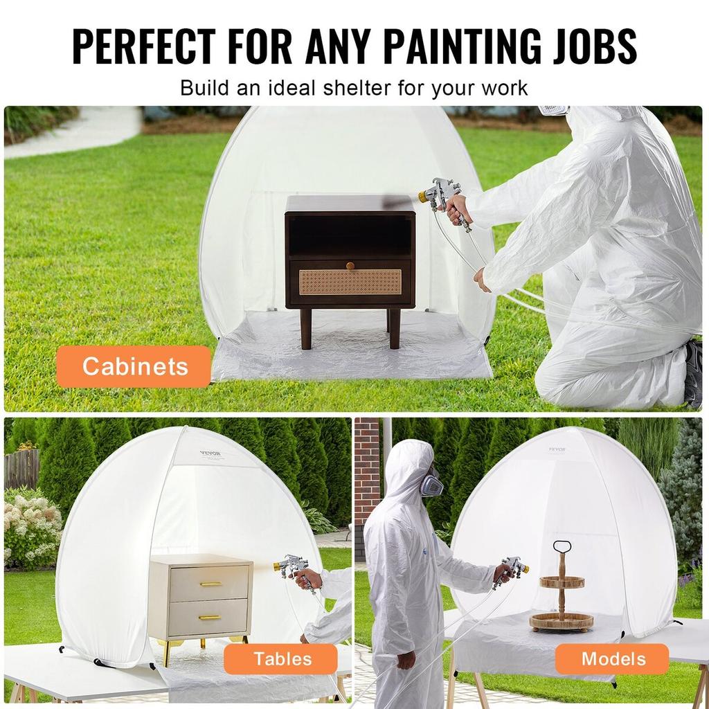 Sprühfarben-Schutzhaus Tragbare Sprühfarben-Zeltkabine 40x35x40 Zoll Pop-Up