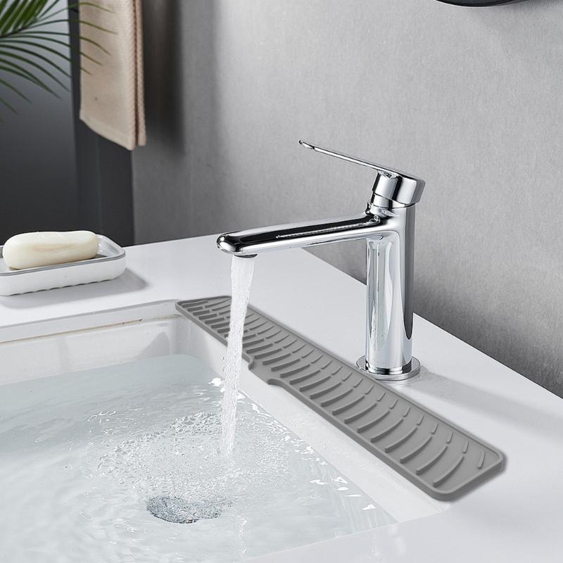 Multifunction  Silicone Faucet Mat Not  Slip Drainages Mat Kitchen Faucet Mat Kitchen Sink Accessory Large for Kitchen Sink