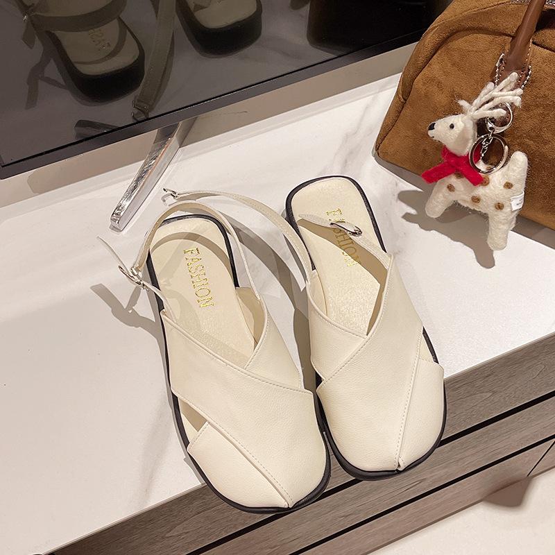 Baotou sandals women's 2025 summer new casual flats trend