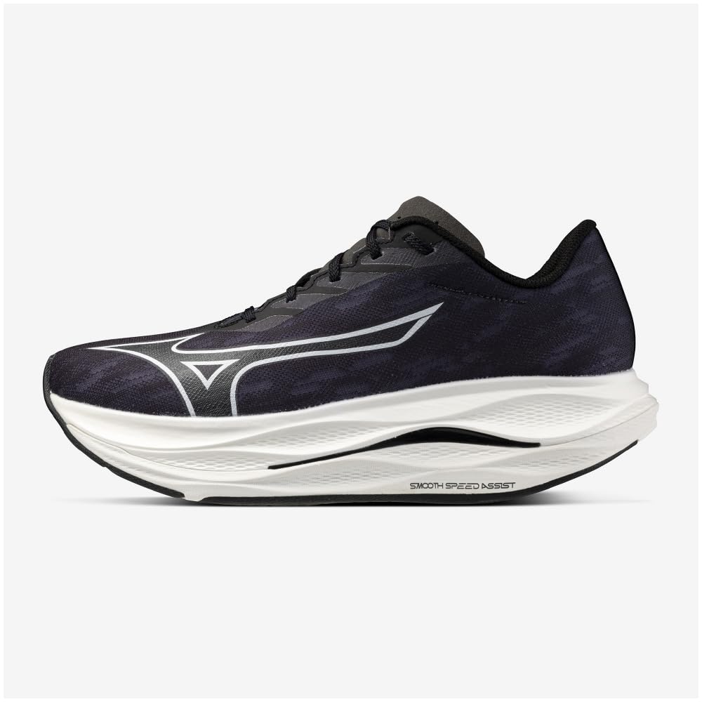 Mizuno Wave Rebellion Flash 3 Running Shoes, Men's, Black and White, Size 28.5 cm, 3E