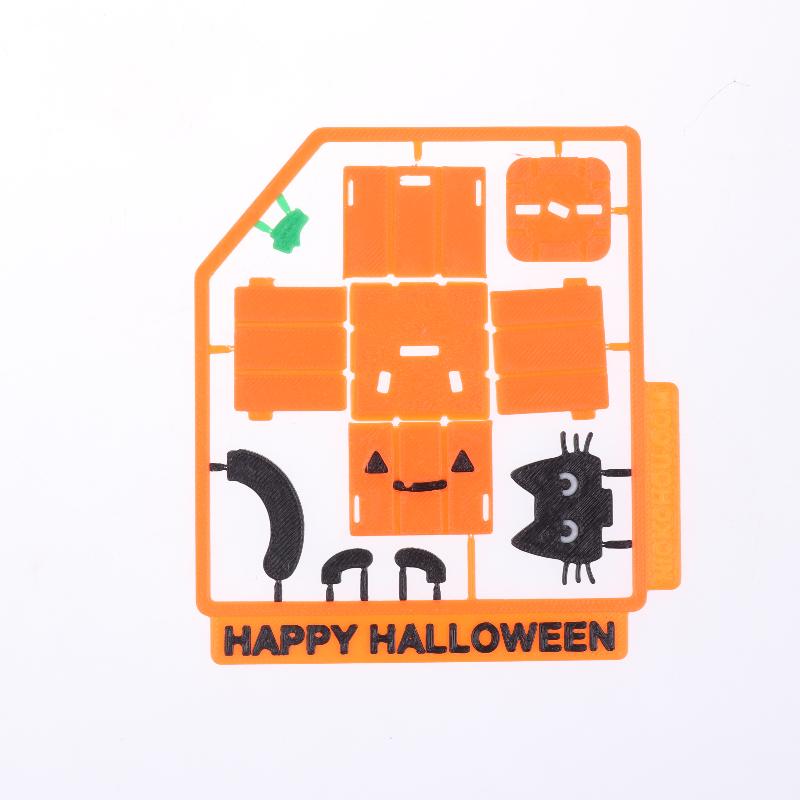 Сделай сам Хэллоуинская тыква-кошка пазл - 3D сборная игрушка с черным котенком и оранжевым Джеком-фонарем, настольный декор оранжевый