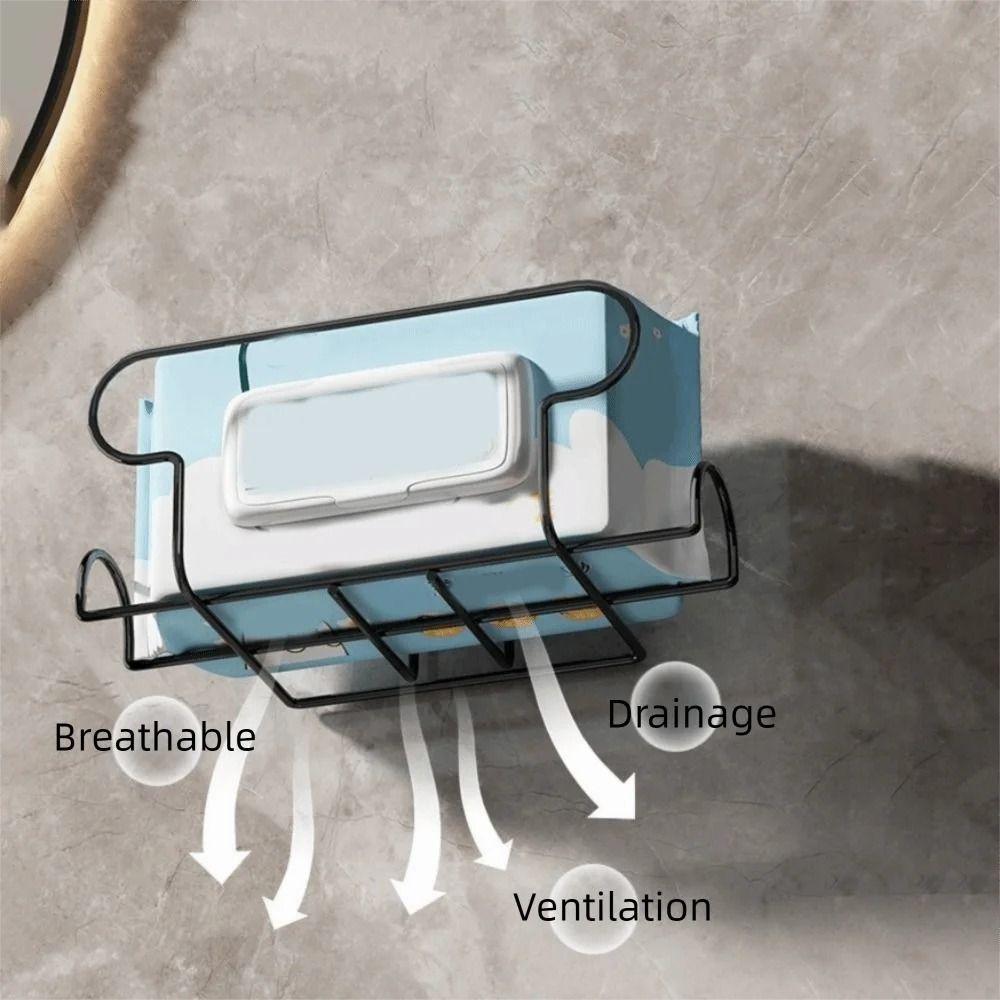 Moisture-Proof Wall Mounted Toilet Paper Holder Toilet Tissue Box Organizer Daily Use