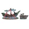 1 Pezzo Accessori Fai da Te per Acquario Acquario Serbatoio Pesci Paesaggio Nave Pirata Relitto Nave Decorazione Ornamento Barca in Resina