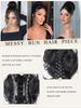 Synthetic Chignon Messy Bun Claw Clip In Hair Piece Wavy Curly Hair Bun Ponytail Extensions Scrunchie Hairpieces for Women