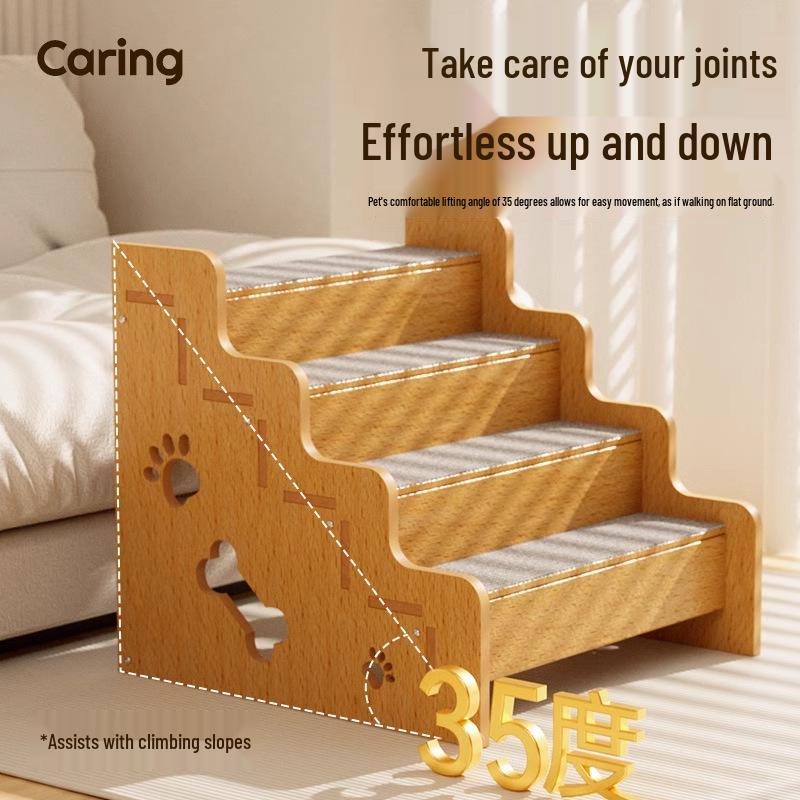 Non-Slip Pet Stairs for Bedside & Sofa - Four Seasons Use, Ideal for Small and Older Dogs