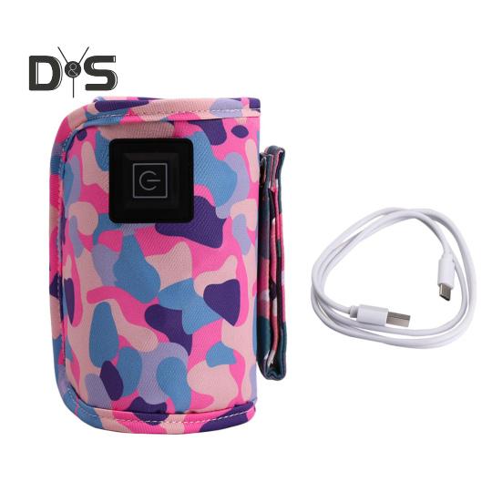 Portable Baby Bottle Warmer Sleeve 3 Levels Adjustable Electric Feeding Bottle Heater Fast Heating Outdoor Travel Infant Milk Bottle Heating Cover