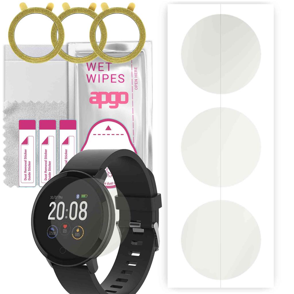 3x Apgo Hydrogel Matte Screen Protector for Forever ForeVive Lite SB-315, Hydrogel Film, Flexible, Soft TPU with Positioning Layer Easy Installation