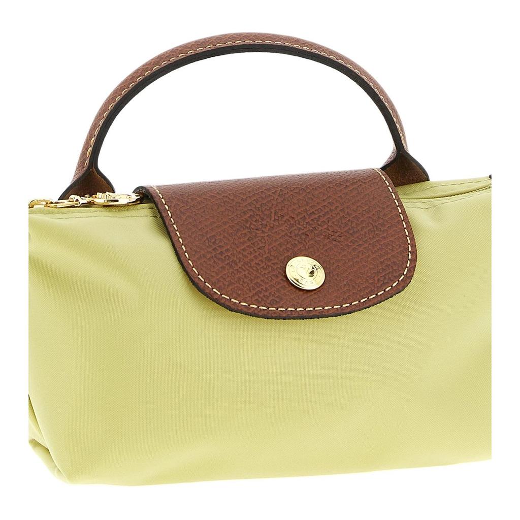 Longchamp Le Pliage Original Pouch With Handle Pistachio Women Pouches Green 34175089244