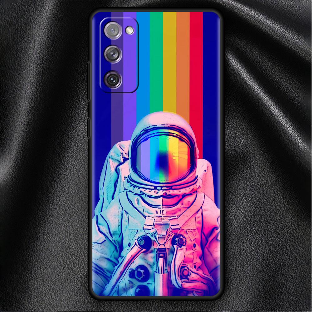 Case For Samsung Galaxy S20 FE S22 Ultra S21 Plus Luxury Soft Phone Case S10 S9 S8 S10e S7 Silicone Funda Space Cool Astronaut