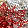 Christmas Tree Snowflake Pendant Electroplating Snowflakes Hanging Decoration Festival Party Add Atmosphere Decorative Pendants