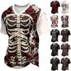 Men's V-Neck Halloween Printed T-Shirt for Casual Daily Wear