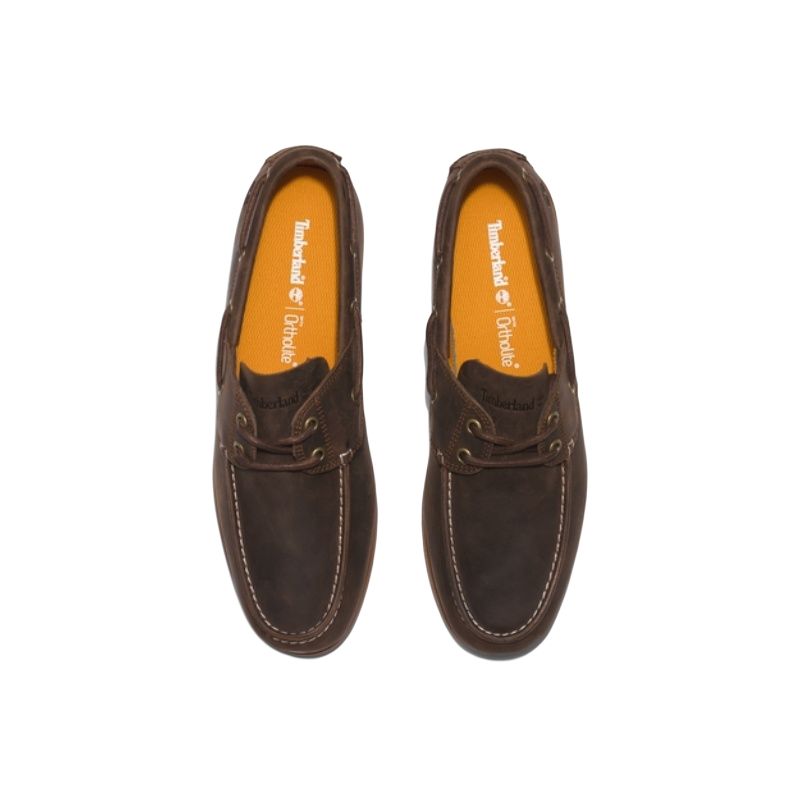Timberland Cedar Bay Top Grain Leather Simple Comfortable Loafers Men Loafers Dark-Brown A29YG931