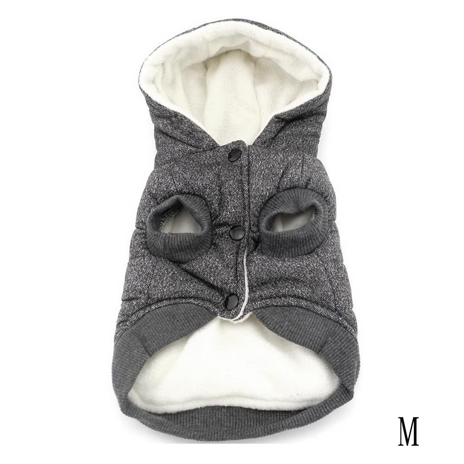 

Куртка, толстовка, зимний пуховик, домашнее пальто с капюшоном Anumal, теплая одежда для крупных и средних собак (L (грудь: 44см, Шея: 29см), Серый) M