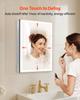 Lighted Mirror Medicine Cabinet 50 x 70 cm Bottom Lighting Recessed Wall