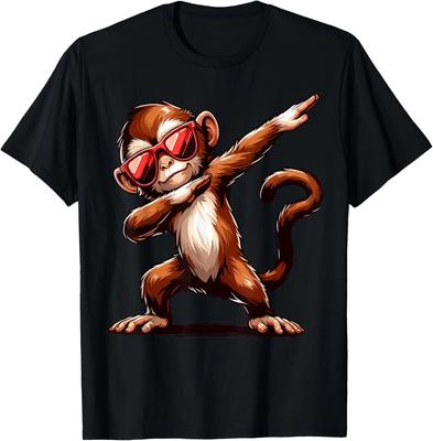 Dabbing Monkey with Sunglasses Monkey Animal T-Shirt