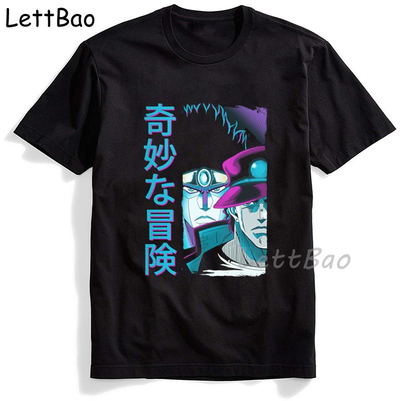 Jojos Bizarre Adventure Printed T Shirt Men Japanese Anime Male Tshirt Short Sleeve Funny