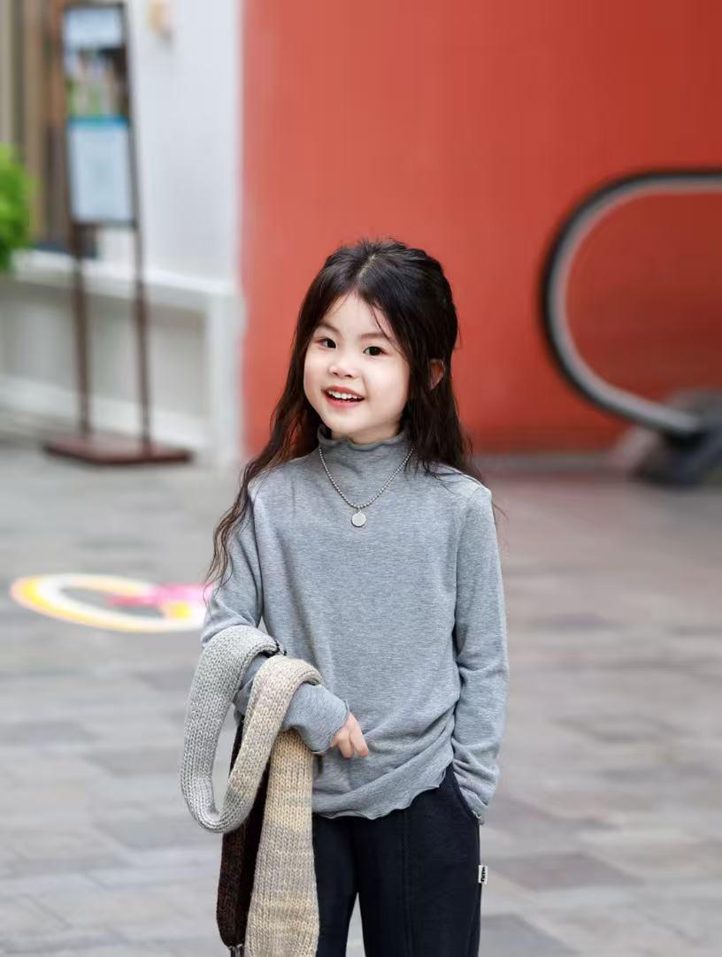 

Libala Autumn Ruffle Collar Long Sleeve Girls T-shirt 110