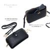 Pisoraro Wallet Shoulder Bag with Smartphone Storage, Crossbody, Black, Multifunctional, PR184 BLACK