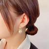 Korean Fashion Peach Heart Pearl Earrings - Elegant S925 Silver Needle for Women