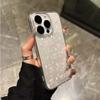 Cartoon Pink Cherry Small Bow Glitter Clear Phone Case For iPhone 17 16 15 Pro Max 14 13 12 11 7 8 Plus 16E 17E XS XR X 17 Cover