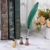 Vintage Feather Quill Dip Pen Holder Metal Fountain Pens Stand Office School Stationery Student Gift