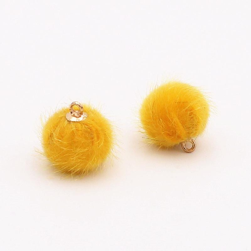 DIY Ornament Accessories 10pcs Key Ring Accessories Clothing Hair Accessories Earrings Eardrops Accessories Pendant Materials Mink Fur Ball