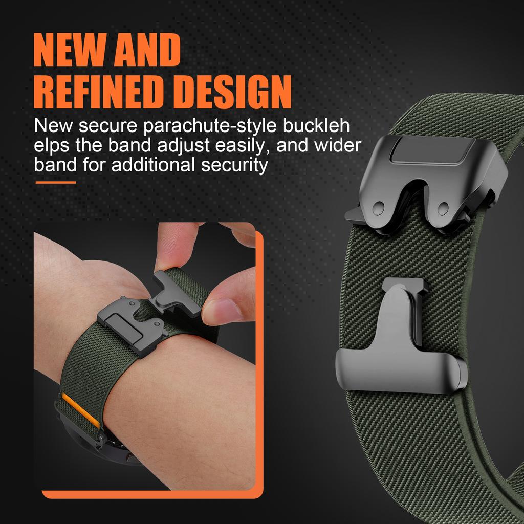 22mm Quick Fit Strap for Garmin Fenix 8 7 Pro 7S 6X 6 5X 5Plus Venu 3 Tactix 7 Parachute Nylon bracelet correa Fenix 8 band 47mm