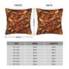 Steak Fries Seamless Pattern  Pillow Cover  Square Cushion Cover Cute Funny Pillow Case For Office Car Home Decor