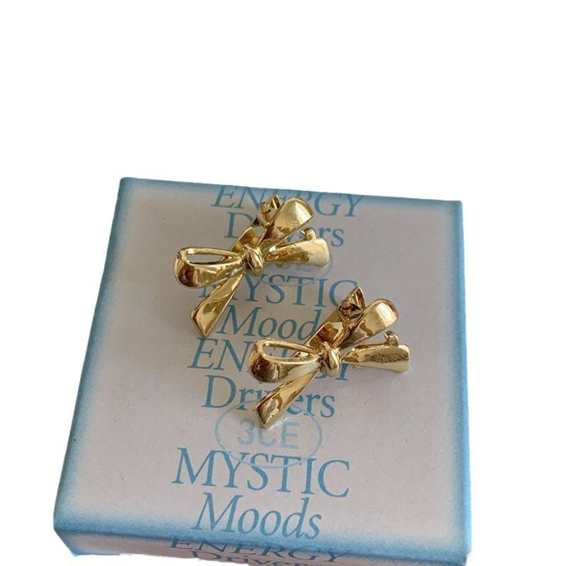 2 Pcs Mini Metal Bow Hair Clips Sweet Cool Girl Small Bangs Clip Broken Hair Fixed Alligator Clip Hair Accessories