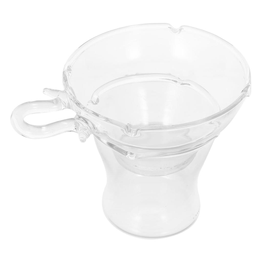 FRCOLOR Teesieb-Set, Hitzebeständiges Glas, mit Griff, Transparentes Ochsenhorn, Stilvolles Design, Kompatibel mit chinesischen und japanischen Tees