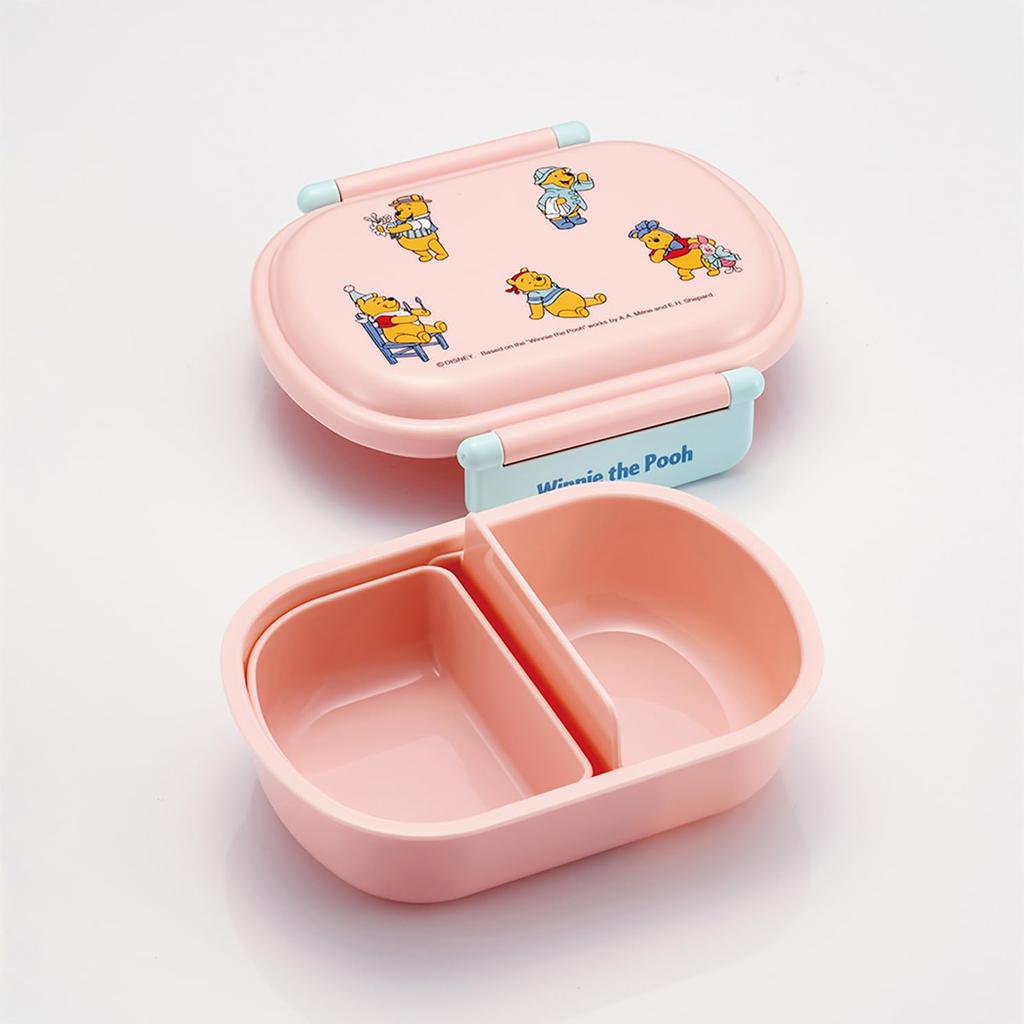 Skater Bento 360ml Fluffy Made In Single Dishwasher and Microwave Disney Winnie the Pooh Children's Box, Capacity, Lid, Japan, Tier, Safe, Costume,