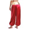 Womens Hippie Harem Pants Magical Lantern Style Metallic Shiny Patchwork Design Arabian Princess Costume