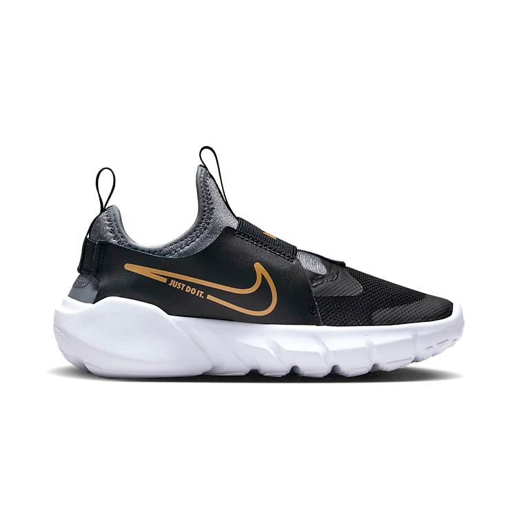 New Nike Flex Runner 2 PS "Black Metallic Gold DJ6040-007