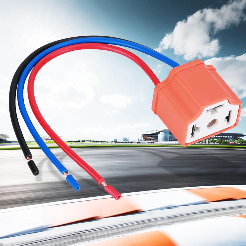 

H4 9003 Гнездовой керамический разъем жгута проводов фары Адаптер Коннектор Гнездо Провод накаливания