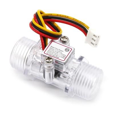 For Water Heaters 4 Stars Transparent Flow Sensor Turbine Flow Meter Water Flow Sensor Transparent Water Meter DC3.5-24V
