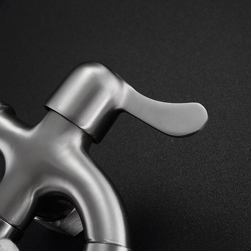 Mop Pool Faucet Household Washing Machine Water Tap Wall Mounted Single Cold Water Dual Handle Multifunctional Bathroom Faucets