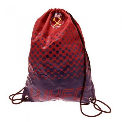 West Ham FC Oficial Fade Football Crest Bolsa esportiva/ginástica com cordão