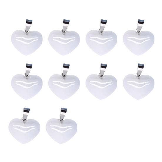Heart Shape Pendant Necklace Charm 20mm Love Heart Shaped Pendant Jewelry Accessory for DIY Crafts Necklaces Bracelets Key Chains