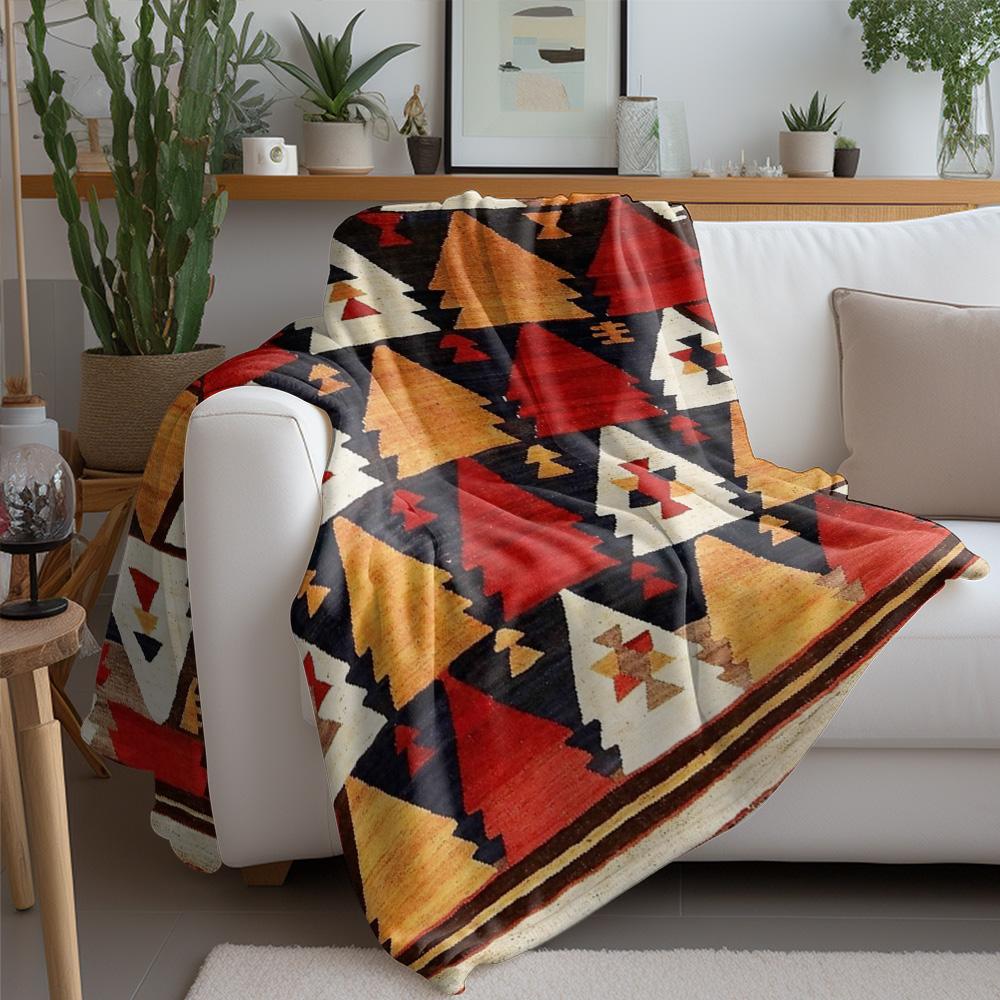 Moroccan Kilim Rug Vintage Cotton Throw Blanket Wool Bed Sofa Decorative Mat Rug Patchwork Cushion Cover Gift