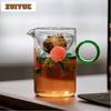 320ml Glass Flowing Ring Longevity Peach Teacup Retro Tea Bowl Cute Cup Tea-tasting Personal Cup Chazhan Master Cups Filter Cha