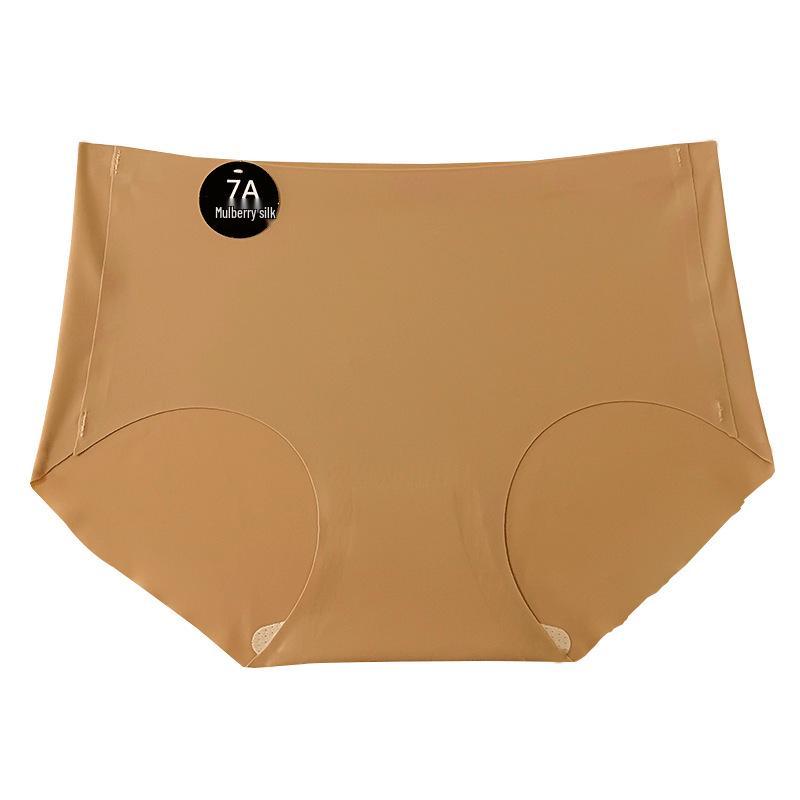 7A Mulberry Silk Seamless Mid-Waist Panties for Women & Young Girls - Japanese Style, Skin-Friendly, Spring/Summer New Arrival