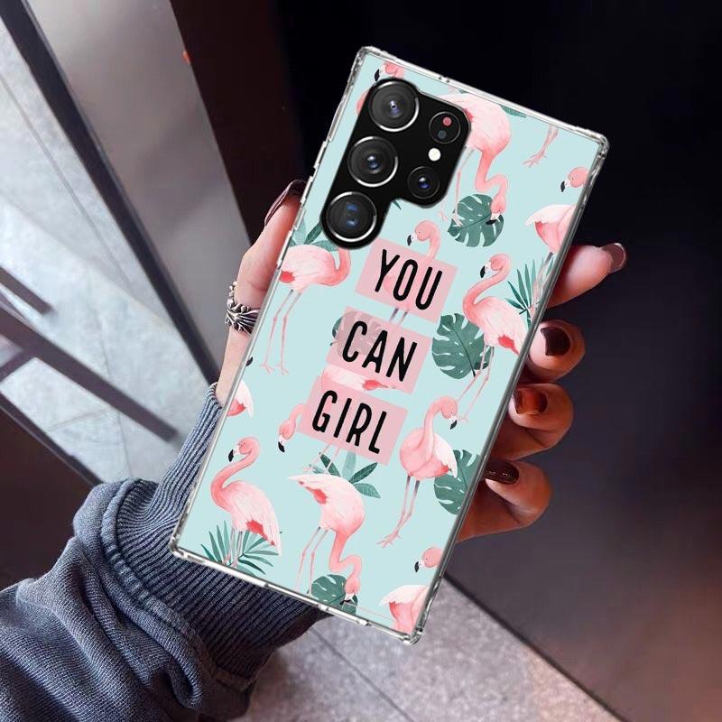 Pink Red Flamingo Phone Case For Samsung Galaxy S23 S24 S25 Edge S26 Ultra S22 + S21 Plus S20 FE Cover Silicone Print Shell Gala