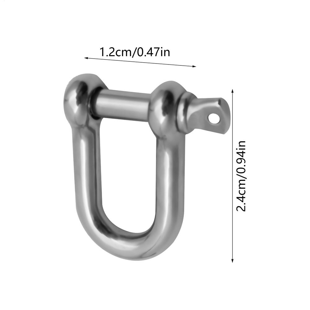 

D Ring Shackles 10-Pieces Stainless Steel D-Shaped Bow Shackles Rigging Safety Equipment Tool For Survival Camping