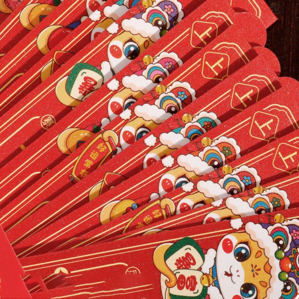 12pcs/box Cartoon Lottery Red Envelopes Zodiac Snake Fortune Hongbao  Wedding Party