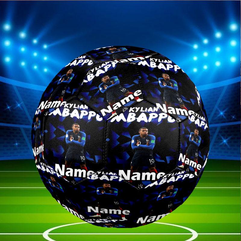 Personalisierter Kylian Mbappe Fußball mit individuellem Namen, Größe 5, für Training & Spiel, für Teams, zum Kicken, Geschenk für Fußballfans