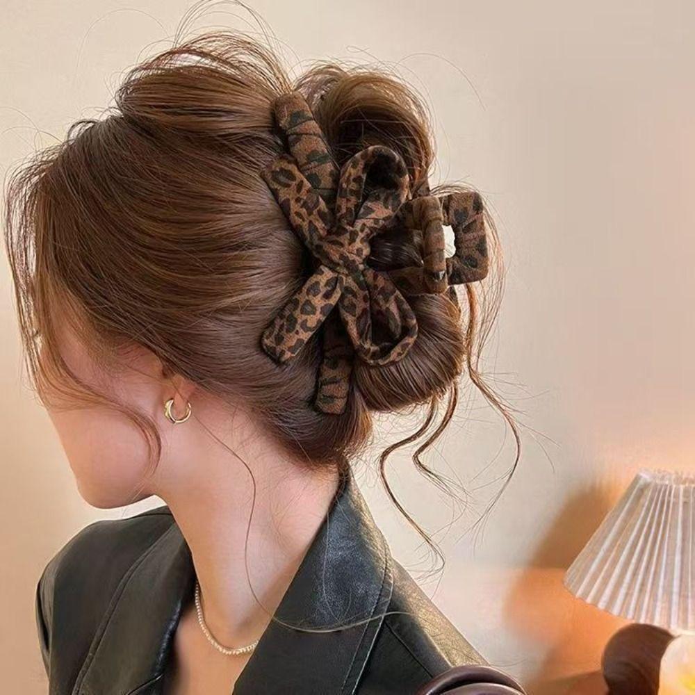 Bowknot Hair Clip Elegant Hairpin Fashion Shark Clip  AutumnWinter