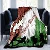 1PC Custom Name Football Team Spirit Flannel blankets Patterns Throw Blanket All-Season Soft Gift for Couch, Bed, Camping gifts
