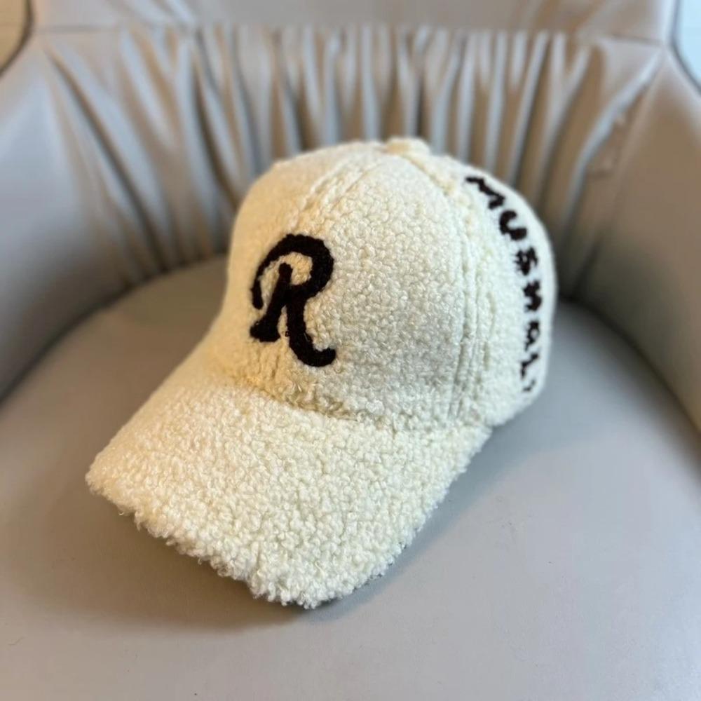 Thick Lamb Plush Cap Warm Rebound Cap High Quality Baseball Cap  Unisex