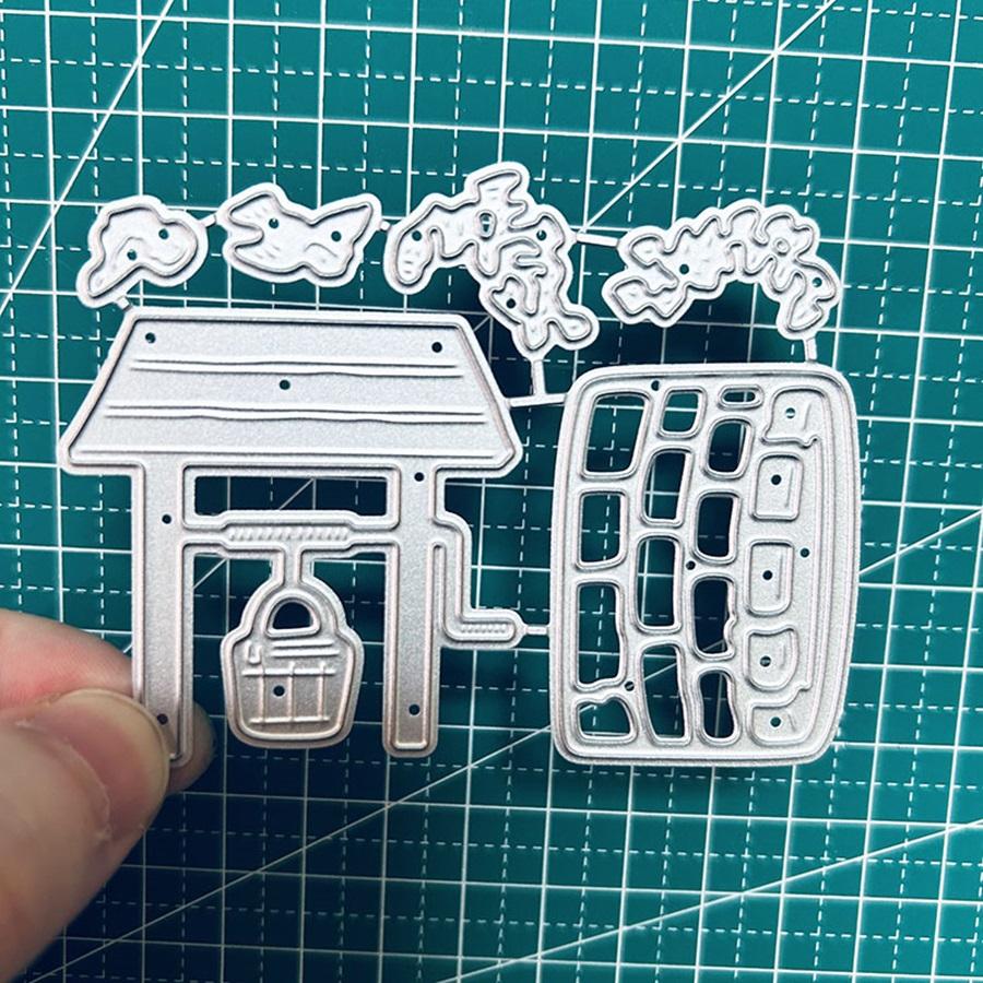 Water Well Metal Cutting Dies Stencils Die Cut for DIY Scrapbooking Album Paper Card Embossing Crafts